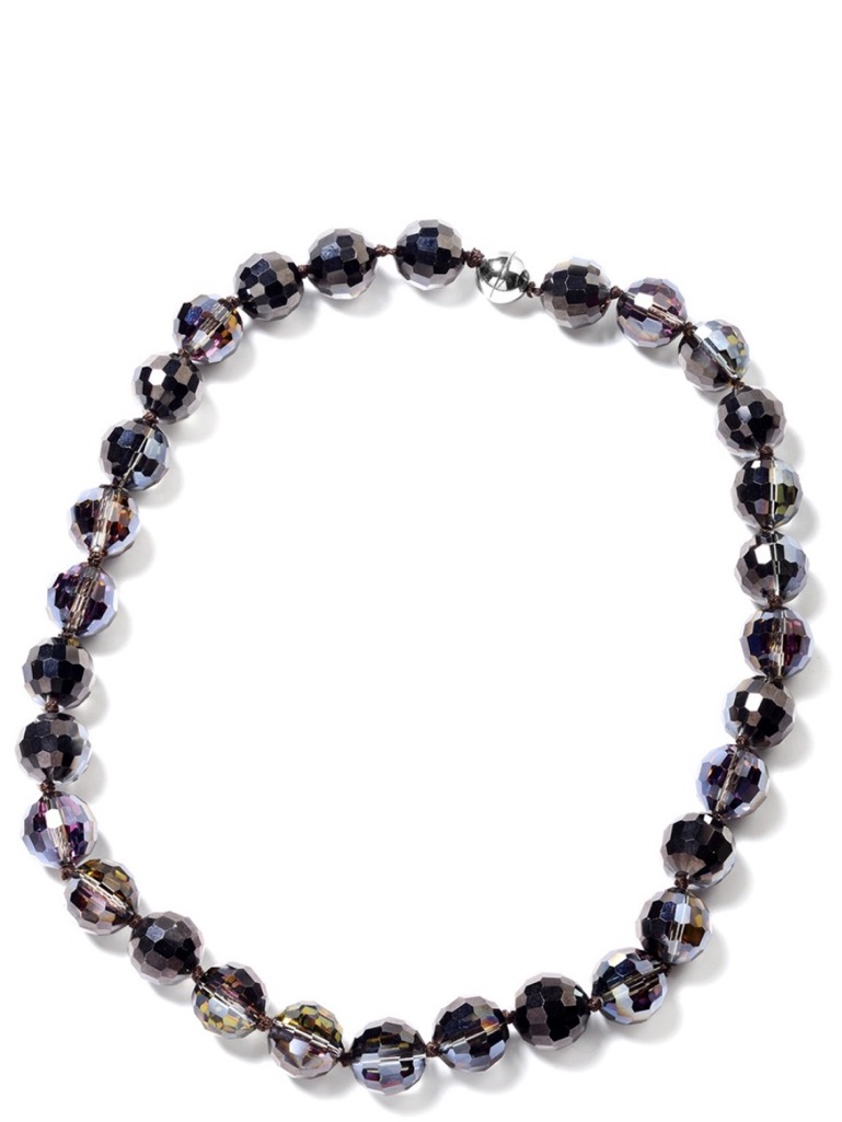 Bi Colored Beaded Necklace With Magnetic Closure Bi Colored Beaded Necklace With Magnetic Closure